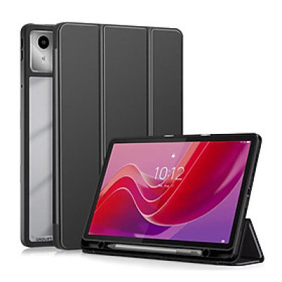 Bao da cho Lenovo Tab M11 (TB-330FU/TB-330XU) Zaki Smartcover mặt lưng trong suốt - Hàng Chính Hãng