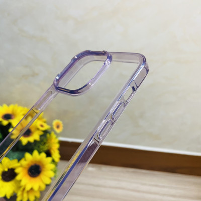 Ốp lưng Likgus trong viền màu tím dành cho iPhone 14 Pro - hàng chính hãng