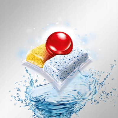 Viên rửa bát Finish Quantum 60 viên hương chanh - 14 chức năng