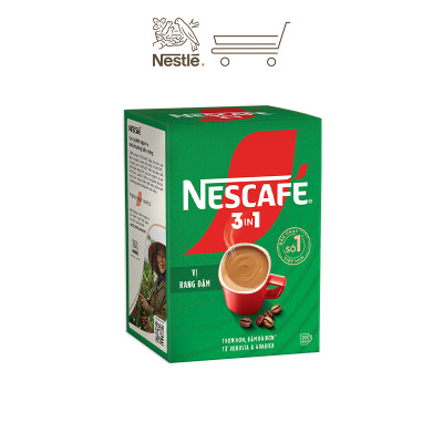 Cà phê hoà tan NESCAFÉ 3IN1 VỊ RANG ĐẬM - công thức cải tiến (hộp 20 gói x 16g)