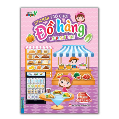 Sách - Sticker Trò Chơi Đồ Hàng - Bé Đi Siêu Thị + Bé Đi Cắm Trại - Combo 2 Cuốn - Minh Thắng