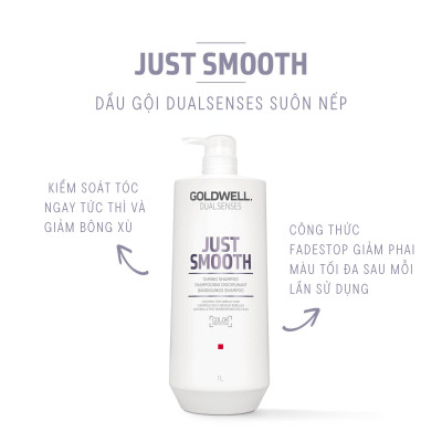 Dầu Gội Goldwell Just Smooth – Dưỡng Tóc Mềm Mượt, Giảm Xơ Rối, Kiểm Soát Bông Xù