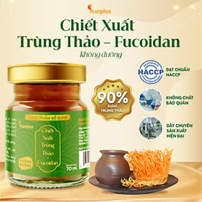[LOẠI THƯỢNG HẠNG] Nước chiết xuất trùng thảo fucoidan không đường SCORIUS 70ml bồi bổ sức khỏe