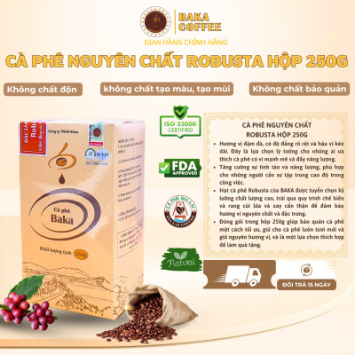 Cà Phê Nguyên Chất Baka - Robusta (Hộp 250g)