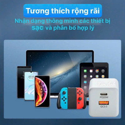 Củ sạc xuất Nhật 20W KFLY ( JHX-AC2061) chứng nhận PSE tiêu chuẩn Nhật Bản, hàng chính hãng