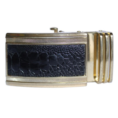 HC9413-14-15-16 - Đầu khóa da đà điểu Huy Hoàng 4 phân đầu vàng màu đen, nâu đất, vàng bò, nâu đỏ