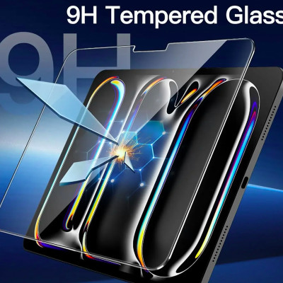 Miếng dán màn hình kính cường lực cho iPad Pro 13 inch M4 2024/ iPad Pro 11 inch M4 2024 (mỏng 0.2 mm, vát cạnh 2.5D, chống trầy, chống va đập - Hàng chính hãng