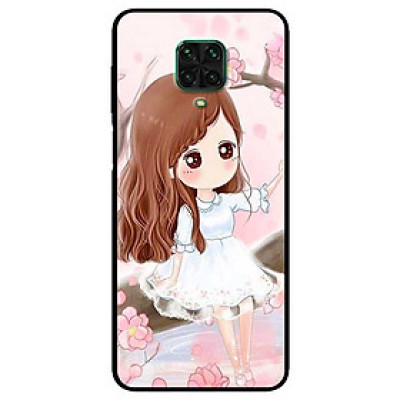 Ốp lưng dành cho Xiaomi Xiaomi Redmi 9s - 9 Pro - 9 Promax mẫu Nàng Chibi Nền Hồng