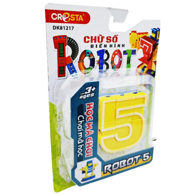Đồ Chơi Lắp Ráp Biến Hình Robot Chữ Số 5 - Cresta DK81217