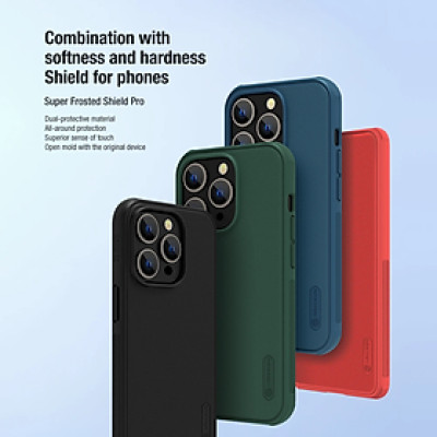 Ốp lưng dành cho iPhone 16 Pro Max, iPhone 16 Pro, iPhone 16 Plus, iPhone 16 hiệu NILLKIN Super Frosted Shield Pro viền mền bảo vệ camera, chống trơn, chống sốc cao cấp - Hàng chính hãng