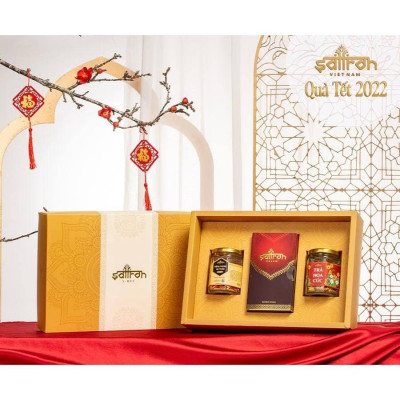 Set Quà Nhụy hoa nghệ tây Saffron kèm Trà hoa và Đông trùng hạ thảo