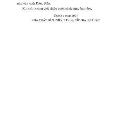 Điện Biên trong lịch sử (từ thuở ban đầu đến năm 1954) bản in 2024