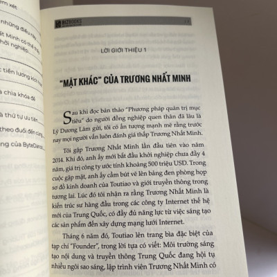 PHƯƠNG PHÁP QUẢN TRỊ MỤC TIÊU – TRIẾT LÝ KINH DOANH CỦA CÔNG TY TỶ ĐÔ BYTEDANCE - Lý Dương Lâm - Nhất Tâm dịch - Bizbooks - NXB Hồng Đức