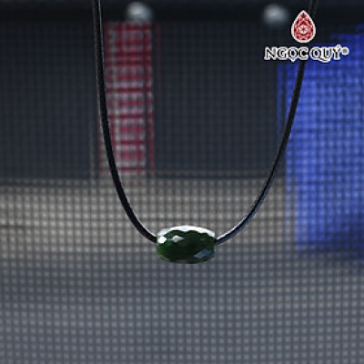 Mặt dây chuyền lu thống ngọc bích facet giác mệnh hỏa mộc - Ngọc Quý