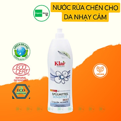 Nước rửa chén đậm đặc cho da nhạy cảm hương hoa cam chai 500ml và chai 1L Klar (Almawin )