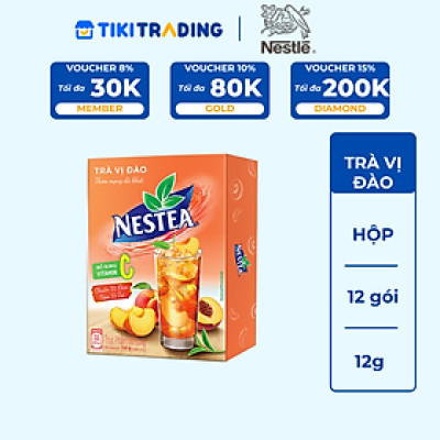 Thực phẩm bổ sung Trà Vị Đào NESTEA hộp 12 gói x 12 g
