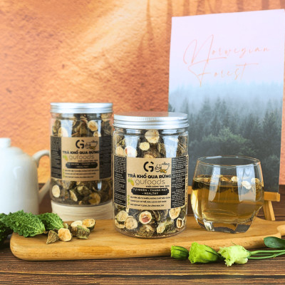 Trà khổ qua rừng (mướp đắng rừng) GUfoods (Vị nguyên chất / Vị Gạo lứt thảo mộc) - Mát gan, Giải nhiệt, Thanh lọc cơ thể, Thư giãn tinh thần, Cải thiện giấc ngủ