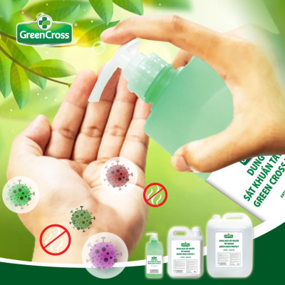 Combo Nước rửa tay kháng khuẩn vượt trội Green Cross Total Protect Dạng Xịt 300ml