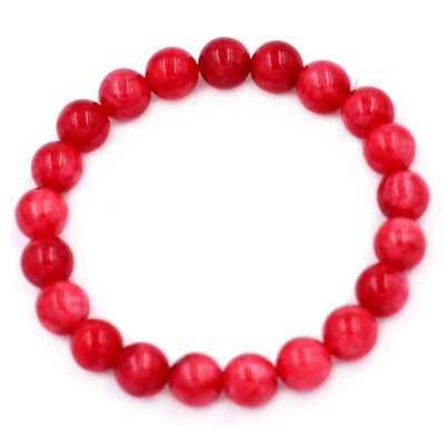 Chuỗi hạt đeo tay Đá Hồng Ngọc Size 8 ly 21 hạt - hợp mệnh Hỏa, mệnh Thổ - Vòng tay size vừa phù hợp cho nữ