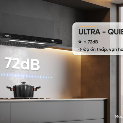 Máy hút mùi âm tủ Sunhouse SHB72035, Công suất 220W, Công suất hút 750m3/h,Công nghệ Ultra-Quiet độ ồn thấp, Điều khiển cảm biến thông minh, Chế độ Booster hút cực mạnh, Bảo hành 36 tháng tại nhà - Hàng chính hãng