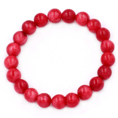 Chuỗi hạt đeo tay Đá Hồng Ngọc Size 8 ly 21 hạt - hợp mệnh Hỏa, mệnh Thổ - Vòng tay size vừa phù hợp cho nữ