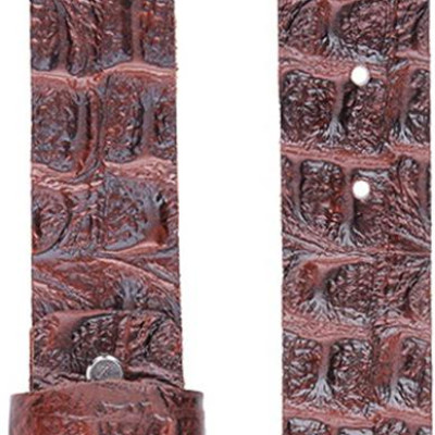 Thắt Lưng Nam Vân Cá Sấu 1 Lớp Huy Hoàng HT4124 (120 x 4 cm) - Nâu