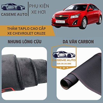 [CHEVROLET CRUZE] Thảm Taplo 3 Lớp Dành Cho Xe CHEVROLET CRUZE, Nhung Lông Cừu Và Da Vân Carbon Cao Cấp - Hàng Chính Hãng