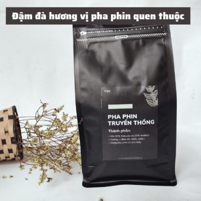 Cafe Việt PHA PHIN TRUYỀN THỐNG 125g cà phê nguyên chất hương vị đậm đà hậu ngọt không sánh gắt - Big Dream Coffee