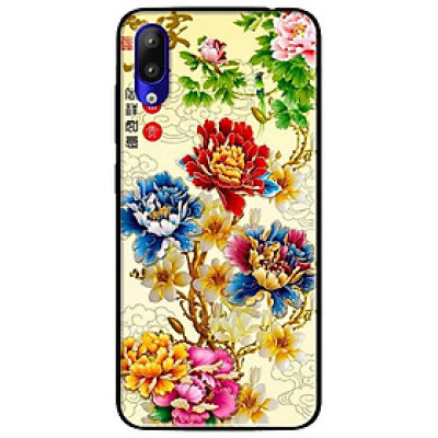 Ốp lưng dành cho Vsmart Start mẫu Mẫu Đơn Vàng Xanh