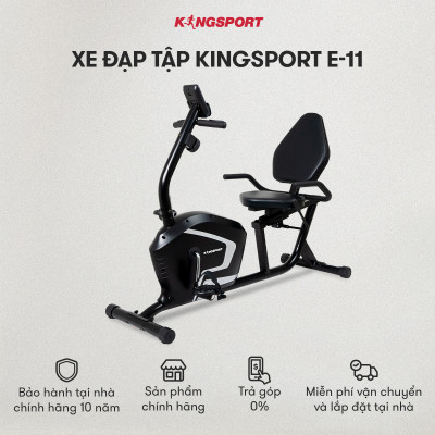 Xe đạp tập KINGSPORT E-11 đồng hồ điện tử thô.ng m.in.h, kháng lực từ tính với 8 cấp độ