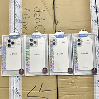 Ốp lưng dành cho iPhone 16 Pro Max, iPhone 16 Pro, iPhone 16 Plus, iPhone 16 hiêu J-CASE dẻo trong suốt bảo vệ camera chống sốc cao cấp - Hàng chính hãng