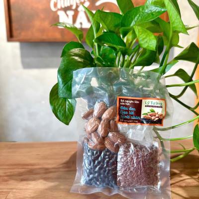 Set nguyên liệu sữa hạt: Đậu đen - Gạo lứt - Hạnh nhân 115g