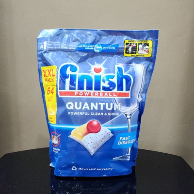 Viên rửa bát Finish Quantum All in 1 ( 64 viên hương chanh) -Ba Lan Viên 12 chức năng