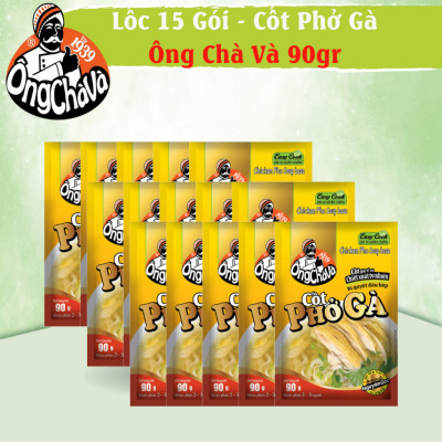 Lốc 15 Gói Cốt Phở Gà Ông Chà Và 90g (Chicken Pho Soup Base)