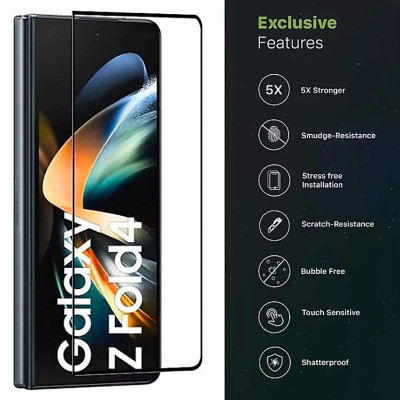 Miếng dán kính cường lực màn hình trước cho Samsung Galaxy Z Fold 7 , Z Fold 6 full 9D hiệu Kuzoom - Hàng nhập khẩu