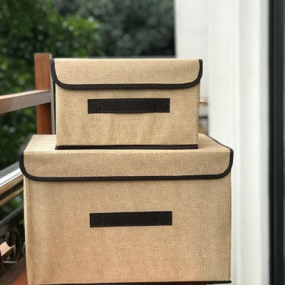 2 Hộp Vải Đựng Đồ Cá Nhân, Đựng Quần áo, Vớ, Đồ Lót, Đồ Chơi Size L,M