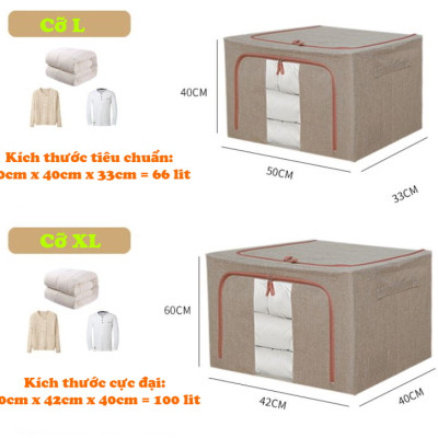 Túi chăn màn khung sắt xuất khẩu Hàn Quốc, Túi đựng chăn mền quần áo cao cấp chính hãng D Danido