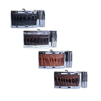 HC9409-10-11-12 - Đầu khóa da đà điểu Huy Hoàng 4 phân đầu trắng màu đen, nâu đất, vàng bò, nâu đỏ