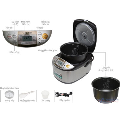 Nồi cơm áp suất cao tần Nhật Bản Zojirushi 1L/1.8L NP-HRQ10/NP-HRQ18, sản xuất Nhật, bảo hành 3 năm | HÀNG CHÍNH HÃNG