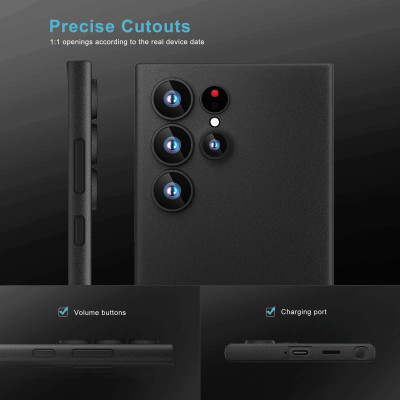 Ốp lưng nhám cho Samsung Galaxy S24 Ultra / S24 Plus hiệu Memumi Slim siêu mỏng 0.3mm có màng bảo vệ Camera (mặt lưng nhám mềm mịn) - hàng nhập khẩu