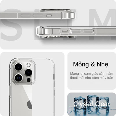 Ốp lưng chống sốc cho iPhone 16/ 16 Plus/ 16 Pro/ 16 Pro Max hiệu Likgus Crashproof ,chống ố, giúp chống chịu mọi va đập - Hàng chính hãng