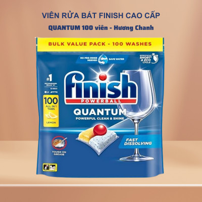 Viên rửa chén bát Finish Quantum 100v (Nk Đức )