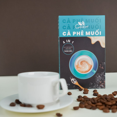 Salted Coffee Goce.vn - Cafe Muối hòa tan 4 trong 1 - 160g (8 gói x 20g)