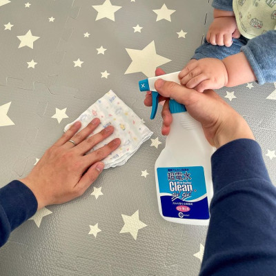 (Combo) Nước ion siêu kiềm CLEAN SHU! SHU! Khử khuẩn & Diệt virus bề mặt đồ dùng vật dụng từ Nhật Bản (1000mL + 500mL)