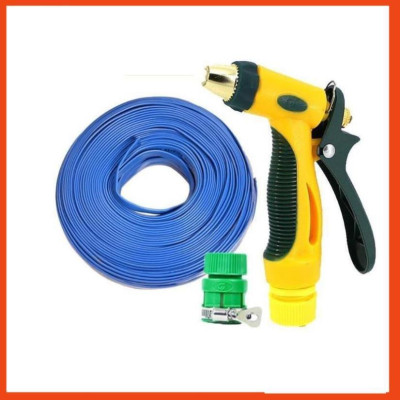 Bộ dây vòi xịt nước rửa xe,tưới cây tăng áp 3 lần 15M( nối nhựa xanh) 206317