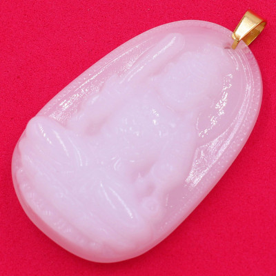 [Tuổi Dậu] Mặt Dây Chuyền Phật Bất Động Minh Vương Đá Thạch Anh Trắng Size Nhỏ 3.6cm & Size Lớn 5cm- Tặng Kèm Móc Inox - Phong Thủy 868 - May Mắn - Bình An