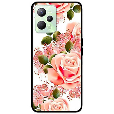 Ốp lưng dành cho Realme C35 mẫu Hoa Hồng Nhạt Trắng