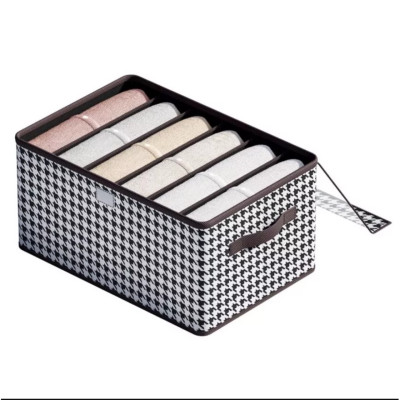 Hộp Vải Đựng Quần Áo Chia Ngăn, Khay Đựng Đồ Lót, Tất Vớ,Có Nắp Gấp Gọn Tiện Lợi - HÀNG CHÍNH HÃNG MINIIN