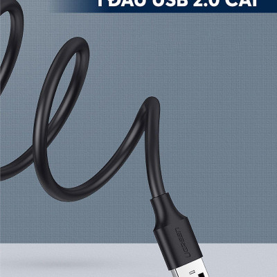 Ugreen UG10316US103TK 2M màu Đen Cáp tín hiệu nối dài USB 2.0 lõi thuần đồng - HÀNG CHÍNH HÃNG