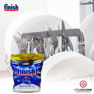Viên rửa bát Finish Quantum Max 60 viên - Hàng chính hãng 